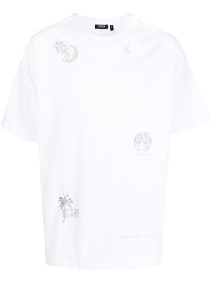 FIVE CM logo-print short-sleeved T-shirt - White