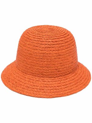 Nina Ricci braided straw sun hat - Orange