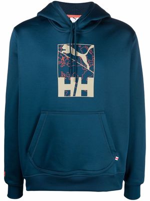 PUMA x Helly Hansen logo-print hoodie - Blue