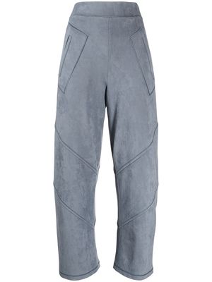 Giorgio Armani straight-leg panelled trousers - Blue