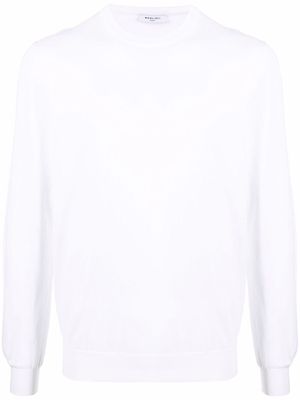 Boglioli crew-neck pullover jumper - White