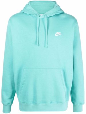 Nike embroidered-logo hoodie - Blue
