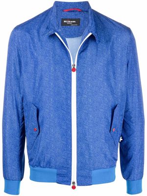 Kiton zipped-up bomber jacket - Blue