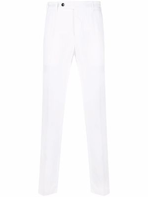 Pt01 midr-rise slim-fit chinos - White