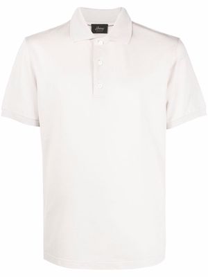 Brioni cotton short-sleeved polo shirt - Neutrals