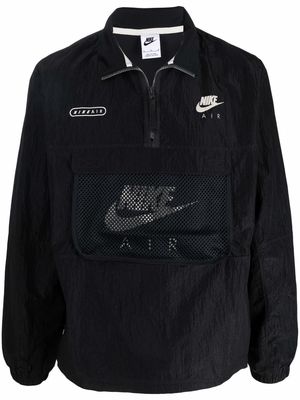 Nike mesh-panel logo windbreaker - Black