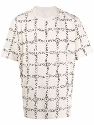 JW Anderson logo-print cotton T-shirt - Neutrals