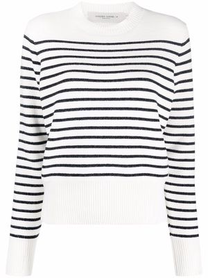 Golden Goose striped-knit jumper - White