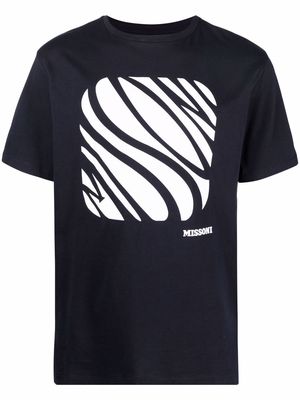 Missoni graphic logo-print short-sleeve T-shirt - Blue