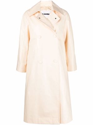 Jil Sander double-breasted feather-down trench coat - Neutrals