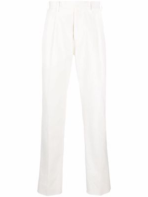 Ermenegildo Zegna pressed-crease tailored trousers - White