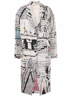 Forte Forte My graphic printed coat - Neutrals