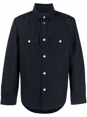 Woolrich multi-pocket cotton shirt - Blue