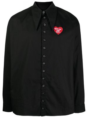DUOltd logo-patch long-sleeve shirt - Black