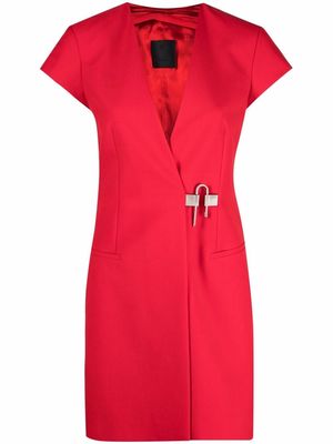 Givenchy padlock-detail wrap dress - Red