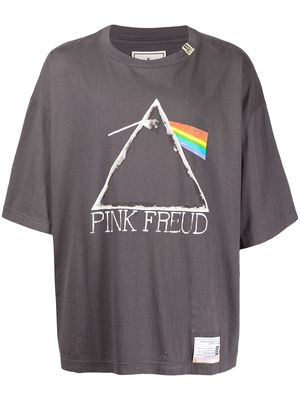 Maison Mihara Yasuhiro Pink Freud cotton T-shirt - Grey