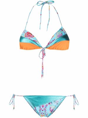 ETRO paisley-print bikini set - Blue