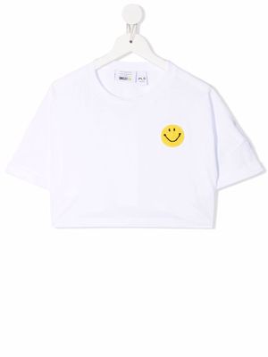 Philosophy Di Lorenzo Serafini Kids smiley-patch T-shirt - White