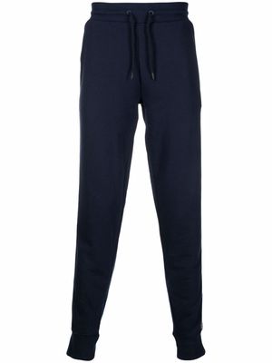 Tommy Hilfiger logo-tape cotton-blend track pants - Blue