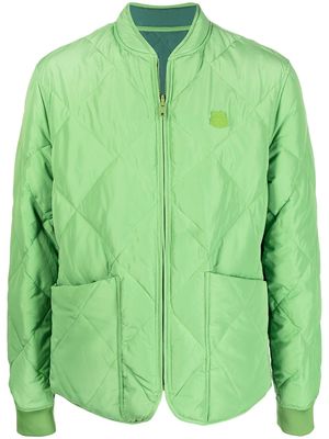Kenzo quilted zip-up bomber jacket - Green