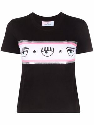 Chiara Ferragni eye-print cotton T-shirt - Black