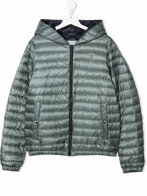 Herno Kids feather down hooded jacket - Green