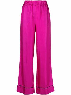 Blanca Vita satin-effect wide-leg trousers - Pink
