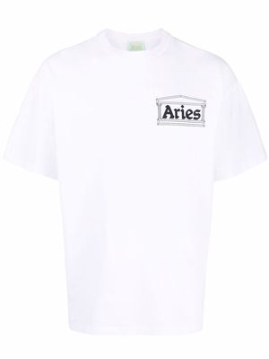 Aries logo-print T-shirt - White