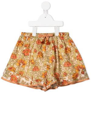 ZIMMERMANN Kids Andie floral-print shorts - Green