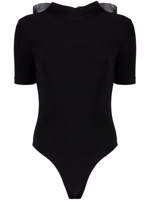 Atu Body Couture bow-detail mock neck T-shirt - Black
