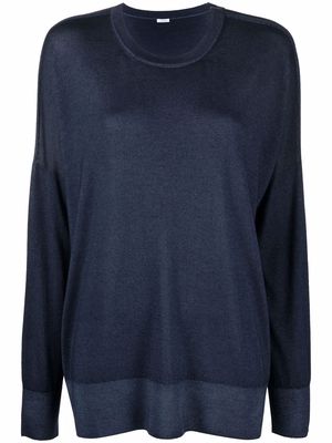 Malo crew-neck fine-knit jumper - Blue