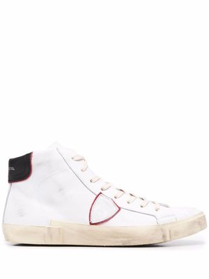 Philippe Model Paris logo-patch high-top sneakers - White