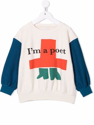 Bobo Choses slogan-print sweatshirt - Neutrals
