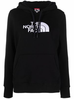 The North Face embroidered-logo drawstring hoodie - Black