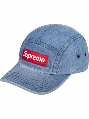 Supreme washed chino twill camp cap - Blue