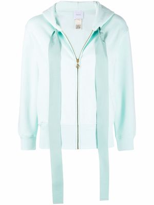 Patou logo-print drawstring hoodie - Blue
