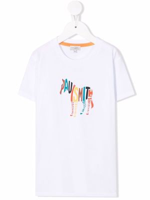 Paul Smith Junior logo-print organic cotton T-shirt - White