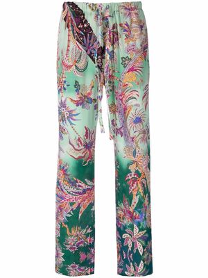ETRO floral-print pajama pants - Green