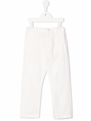 Douuod Kids mid-rise straight leg trousers - White