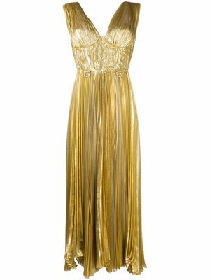 Maria Lucia Hohan V-neck sleeveless dress - Gold