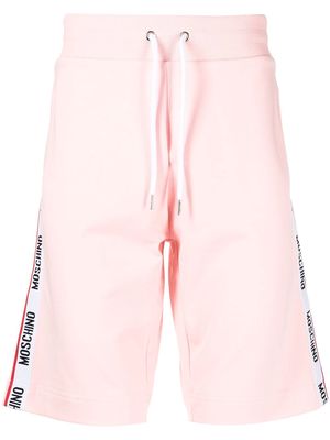 Moschino logo print track shorts - Pink