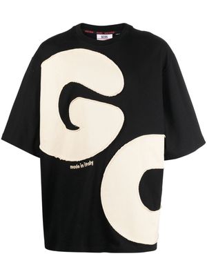 Gcds logo-appliqué short-sleeved T-shirt - Black