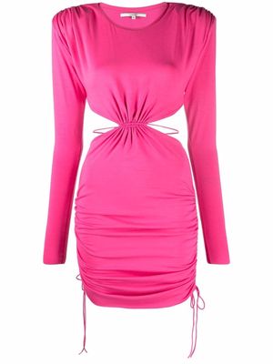 MANURI Patricia ruched-detail mini dress - Pink