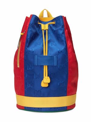 Gucci Kids GG colourblock duffle backpack - Blue