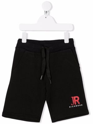 John Richmond Junior logo-print shorts - Black