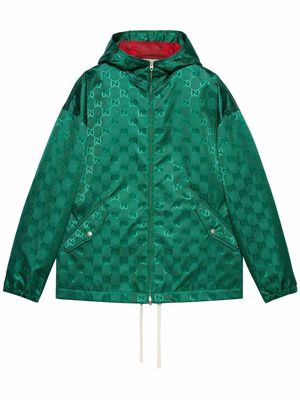 Gucci GG-canvas rain jacket - Green