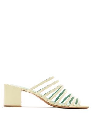 Blue Bird Shoes strappy leather mules - Green