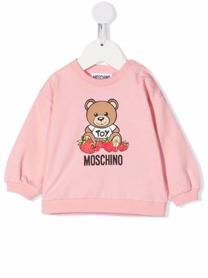 Moschino Kids logo-print long-sleeve sweatshirt - Pink
