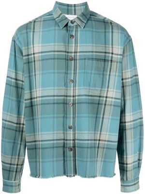 John Elliott Hemi check-print oversized shirt - Blue