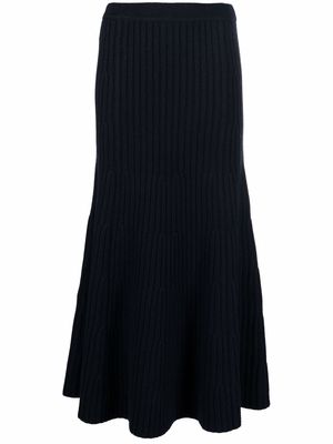 Gabriela Hearst ribbed-knit cashmere skirt - Blue